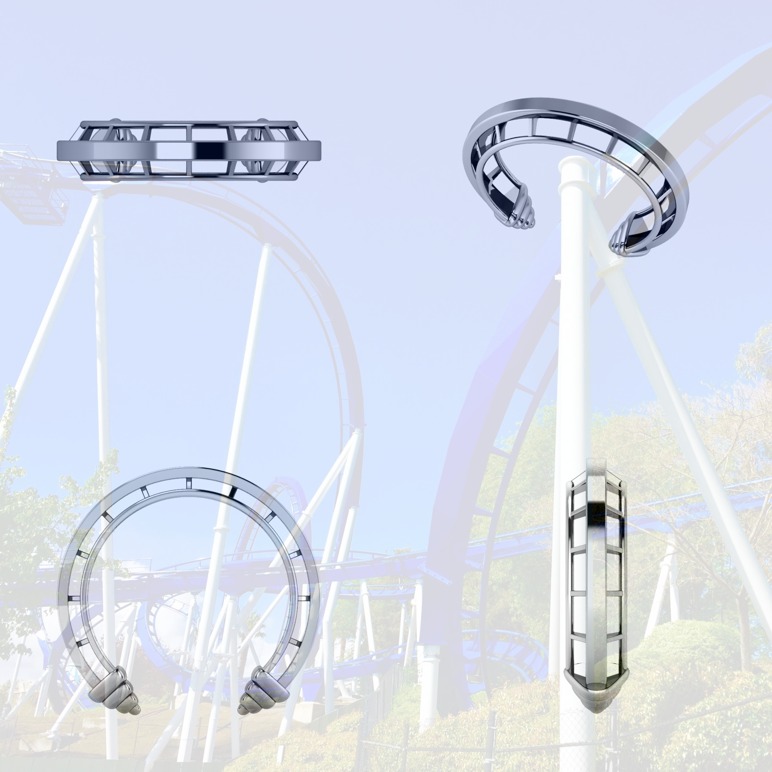 Coaster Open Band Ring